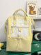 Cute Large Capacity Student Backpack  Minimal  Lightweight  Waterproof  16” Laptop Fit