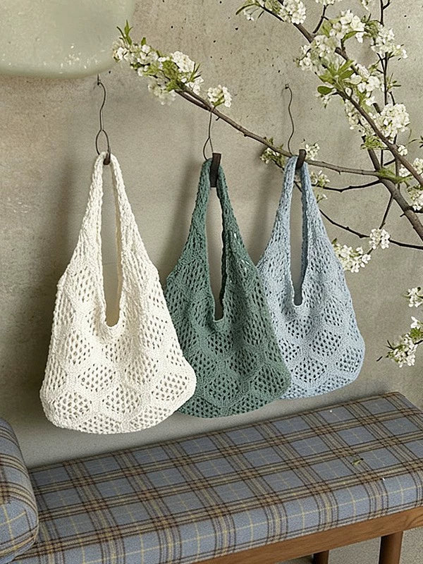 Crochet Hollow Knit Tote Bag