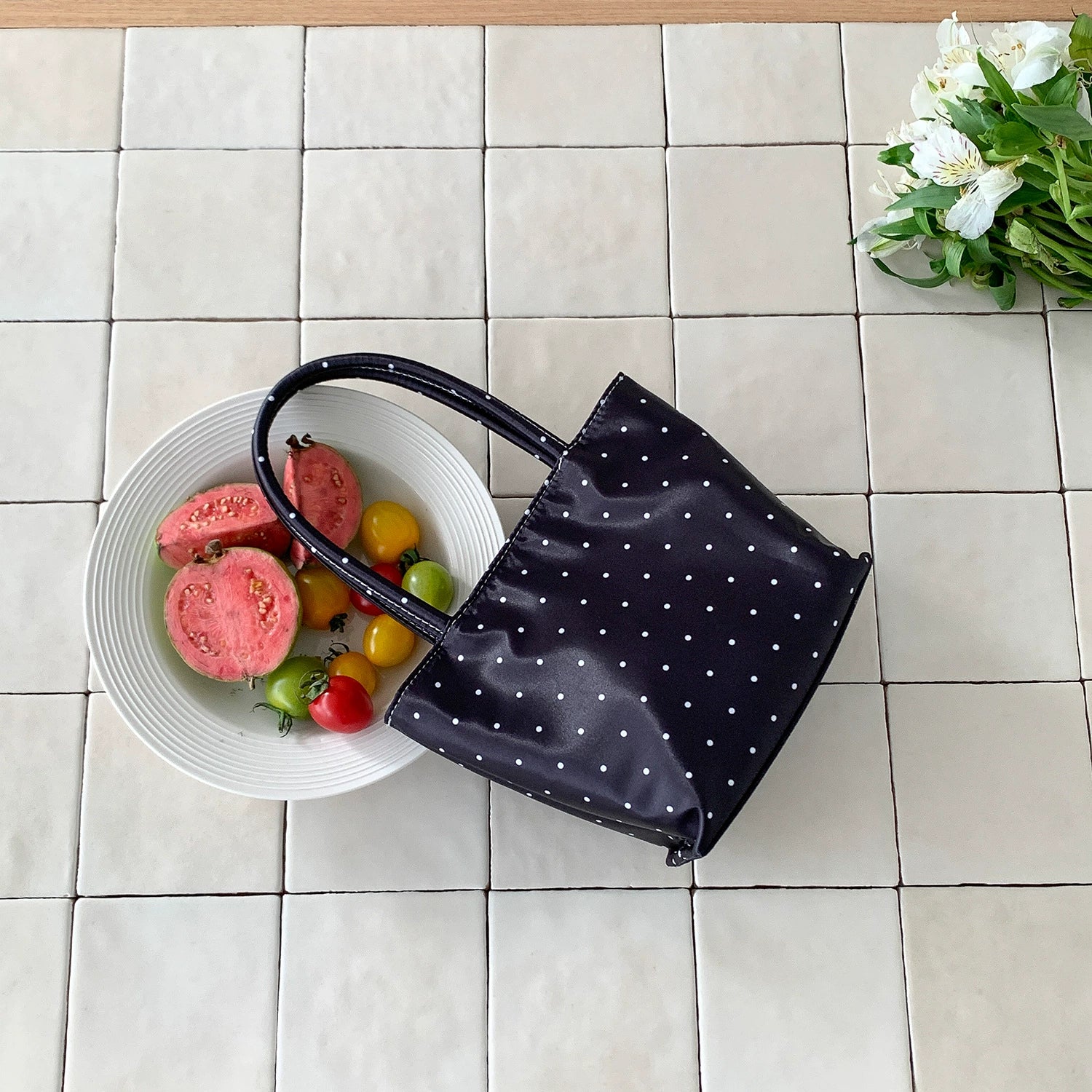 Korean Candy Color Nylon Mini Tote Handbag