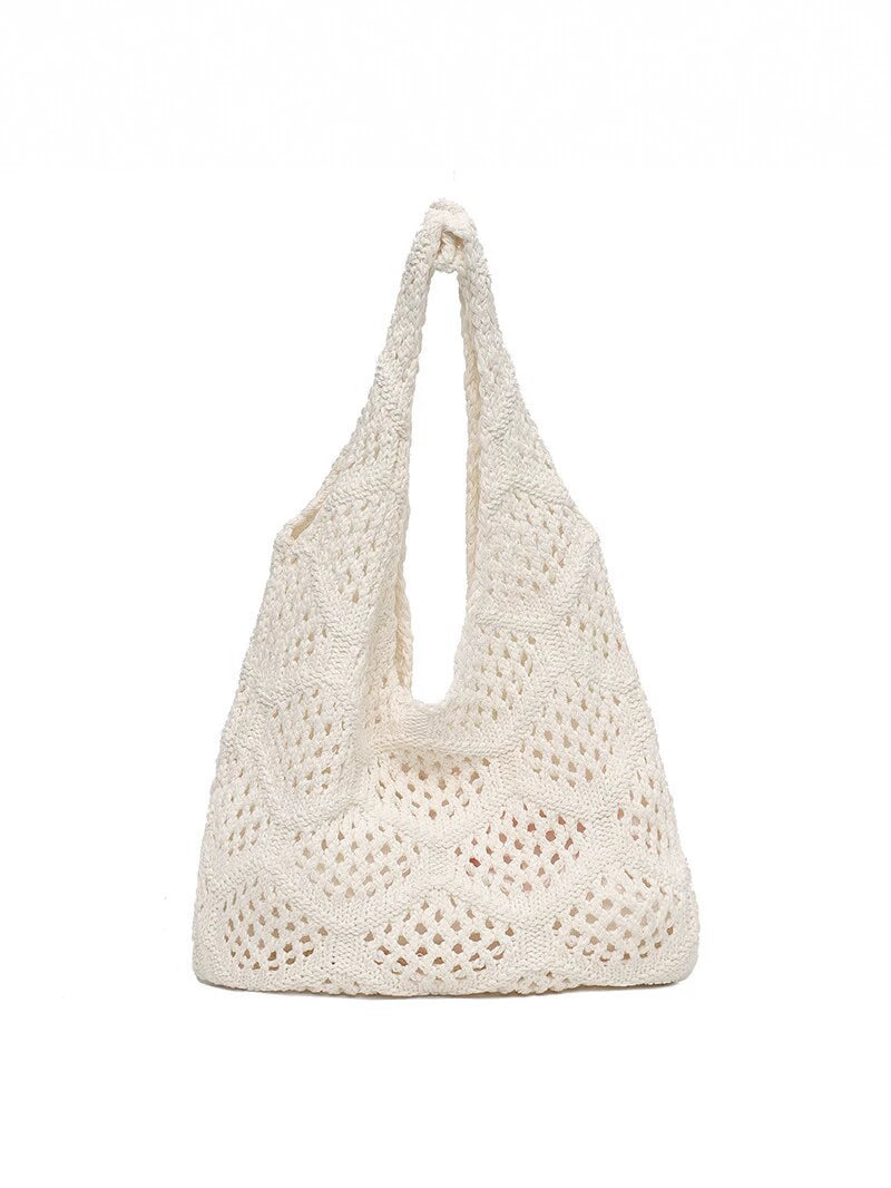 Crochet Hollow Knit Tote Bag